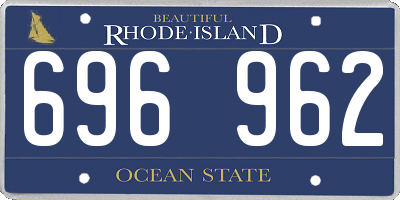 RI license plate 696962