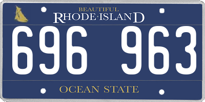 RI license plate 696963
