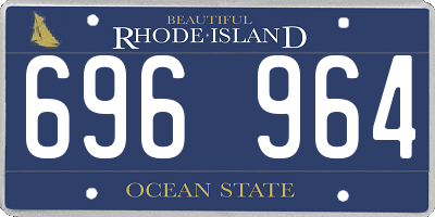 RI license plate 696964