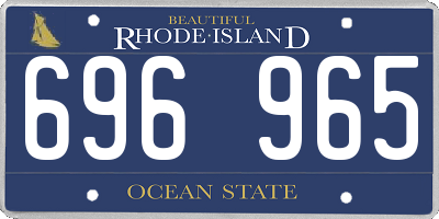 RI license plate 696965
