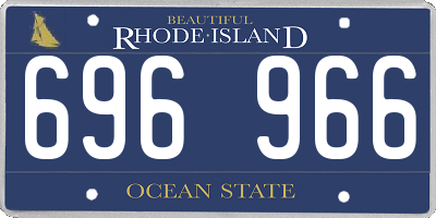 RI license plate 696966