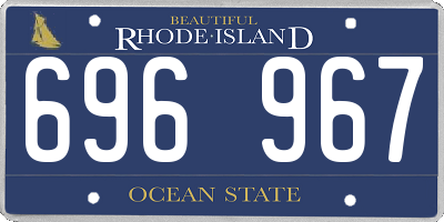RI license plate 696967