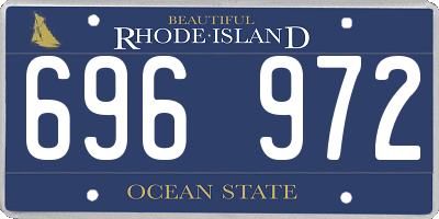RI license plate 696972