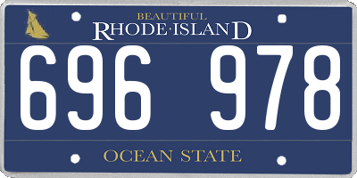 RI license plate 696978