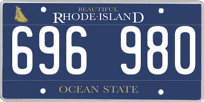 RI license plate 696980