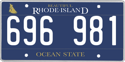 RI license plate 696981