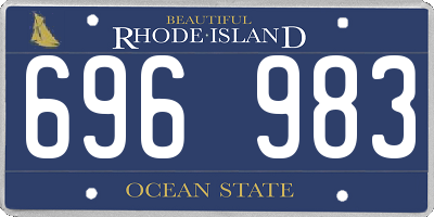 RI license plate 696983