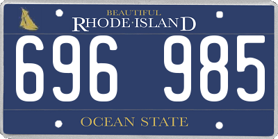 RI license plate 696985
