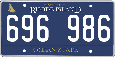 RI license plate 696986