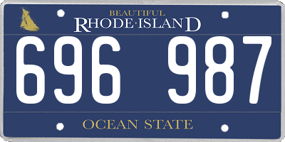 RI license plate 696987