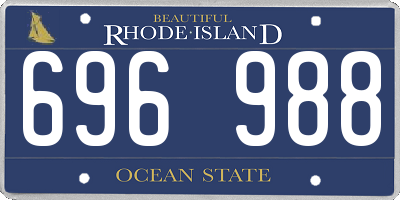 RI license plate 696988