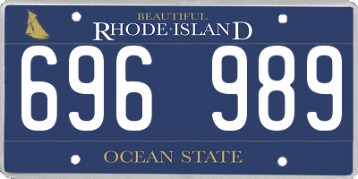 RI license plate 696989