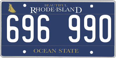 RI license plate 696990