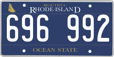 RI license plate 696992