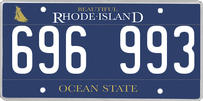RI license plate 696993