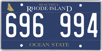 RI license plate 696994