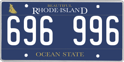 RI license plate 696996