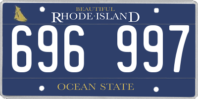 RI license plate 696997