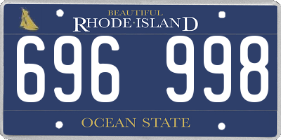 RI license plate 696998