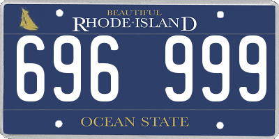 RI license plate 696999