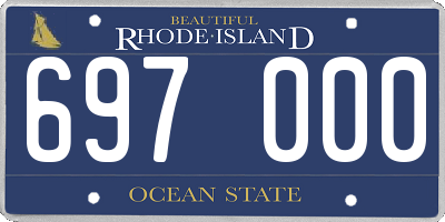 RI license plate 697000