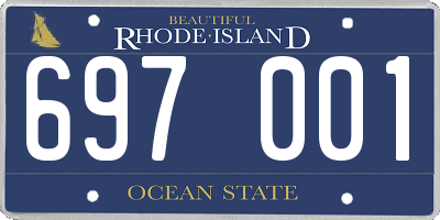 RI license plate 697001
