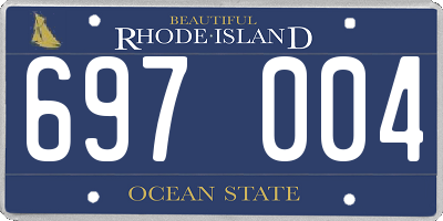 RI license plate 697004