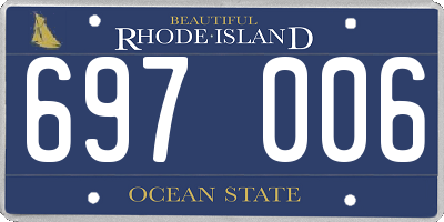 RI license plate 697006
