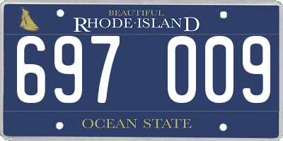 RI license plate 697009