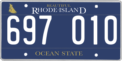 RI license plate 697010
