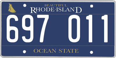 RI license plate 697011