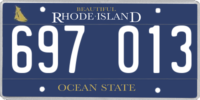 RI license plate 697013