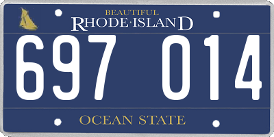 RI license plate 697014