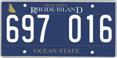 RI license plate 697016