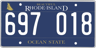 RI license plate 697018