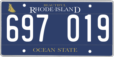 RI license plate 697019