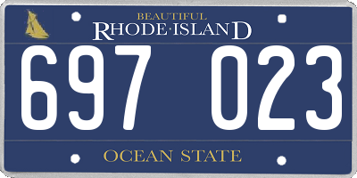 RI license plate 697023