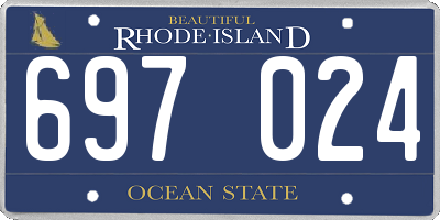 RI license plate 697024
