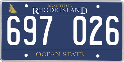 RI license plate 697026