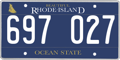 RI license plate 697027