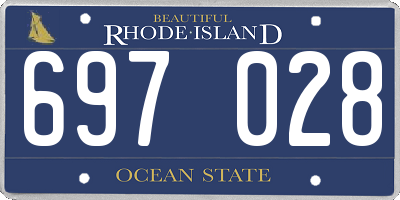 RI license plate 697028