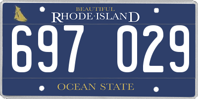 RI license plate 697029