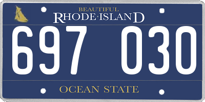 RI license plate 697030