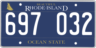 RI license plate 697032