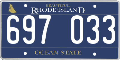 RI license plate 697033