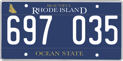 RI license plate 697035