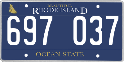 RI license plate 697037