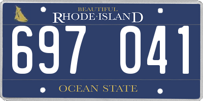 RI license plate 697041