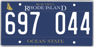 RI license plate 697044