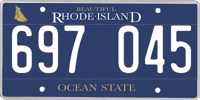 RI license plate 697045